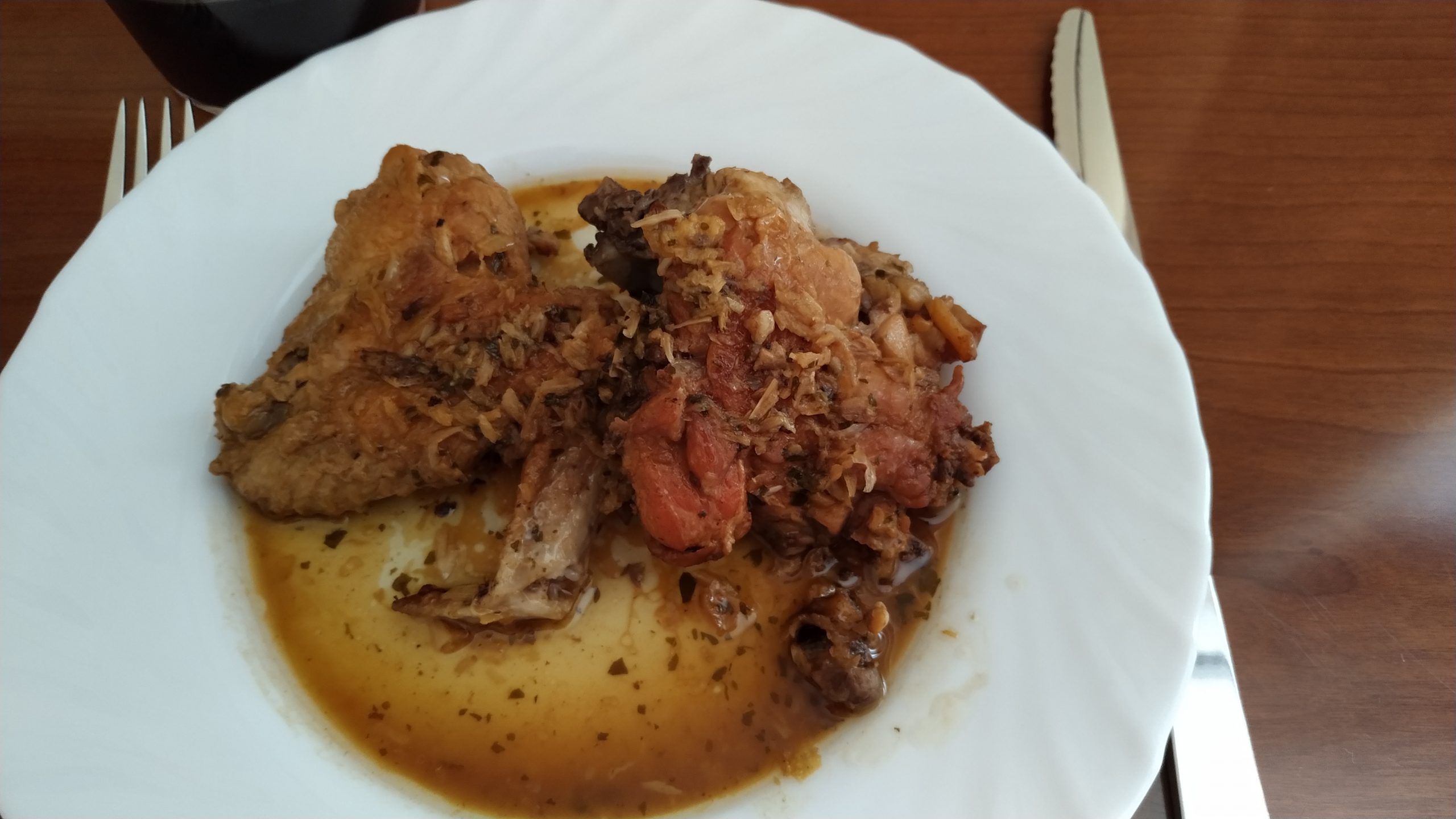 Pollo entreasado