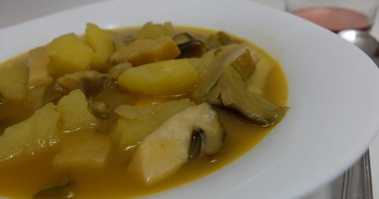 Boletus guisados con patatas al pimentón