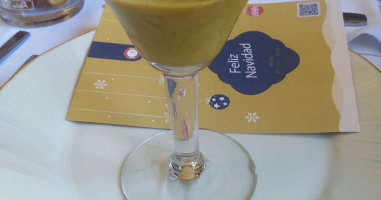 Crema de Puerros con gambas